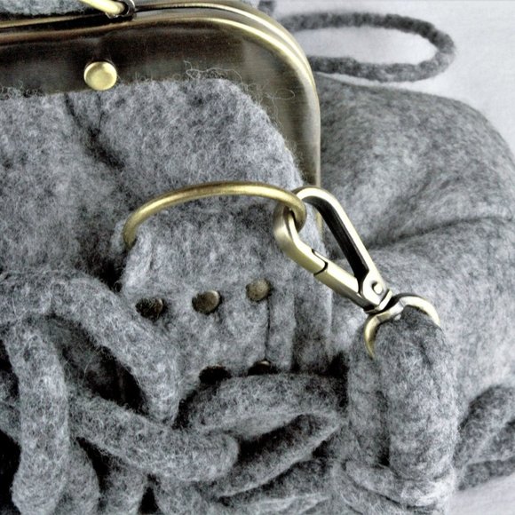 UNIQUE LARGE FELTED BAG RARE GIFT FOR WOMEN - Picture 13 of 14